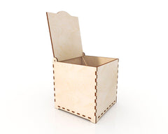 AmericanElm Storage Wooden Blank Rectangular Box for Painting, Wooden Sheet Craft, Decoupage, Resin Art Work & Decoration