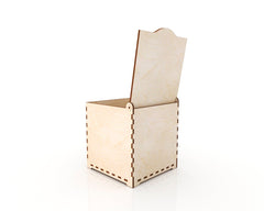 AmericanElm Storage Wooden Blank Rectangular Box for Painting, Wooden Sheet Craft, Decoupage, Resin Art Work & Decoration