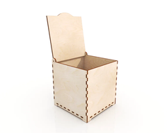 AmericanElm Storage Wooden Blank Rectangular Box for Painting, Wooden Sheet Craft, Decoupage, Resin Art Work & Decoration