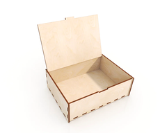 AmericanElm Wood Handmade Wooden Rectangular Shape Box for Money/Pandrive/key/Coin