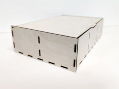 AmericanElm Wooden Box DIY Craft Wooden Boxes for Art, Hobbies, Jewelry Box and Home Storage