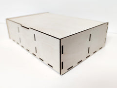 AmericanElm Wooden Box DIY Craft Wooden Boxes for Art, Hobbies, Jewelry Box and Home Storage