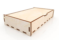 AmericanElm Wooden Rectangle Unfinished Multipurpose Box | DIY Craft Wooden Boxes for Art & Craft (7 X 4 X 1 IN)