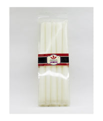 American-Elm Pack of 5 Long Length Stylish Stick Candle for Home Decoration (White_0.7x10 Inch)