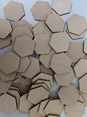AmericanElm Set of 50 Hexagon Shapes Unfinished Wooden Coaster For Office Table