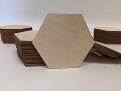 AmericanElm Set of 50 Hexagon Shapes Unfinished Wooden Coaster For Office Table