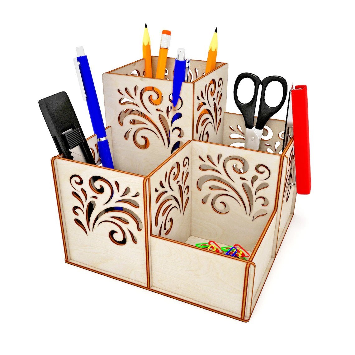 Desk Organizer: DIY Products AmericanElm Decorative Design Handmade Traditional Storage Organizer Wooden Pen Art Craft Products Cliths