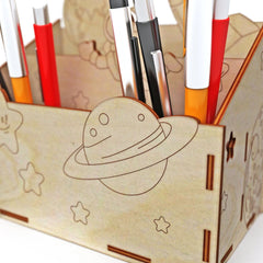 wooden pen holder for table