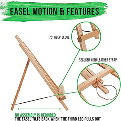 Wooden Display Easel Tripod Stand