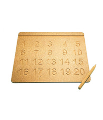 American-Elm Pack of 3 Alphabets Tracing Boards for Kids, Wooden Learning Toys for Alphabets (English Lower Case, English Upper Case, Numbers)