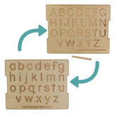 AmericanElm Alphabet Tracing Boards ABC Upper case and ABC Lower Case | Wooden Learning Toys for preschoolers