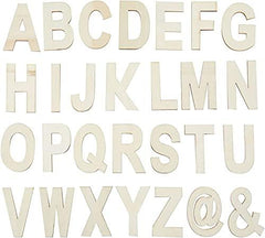 wooden alphabets for art and craft