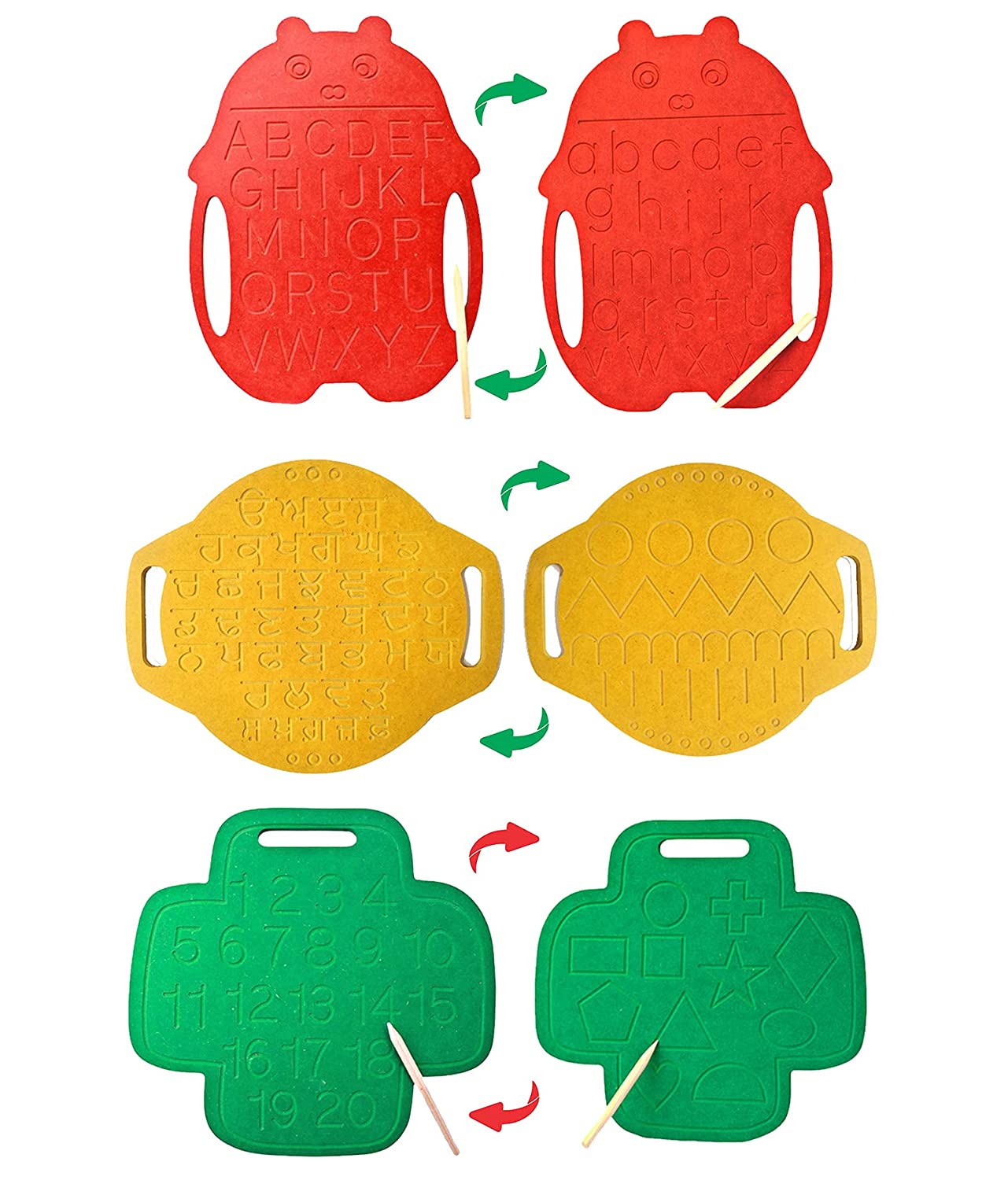 Punjabi alphabets tracing board for kids