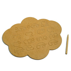 kids study tracing bords for woods
