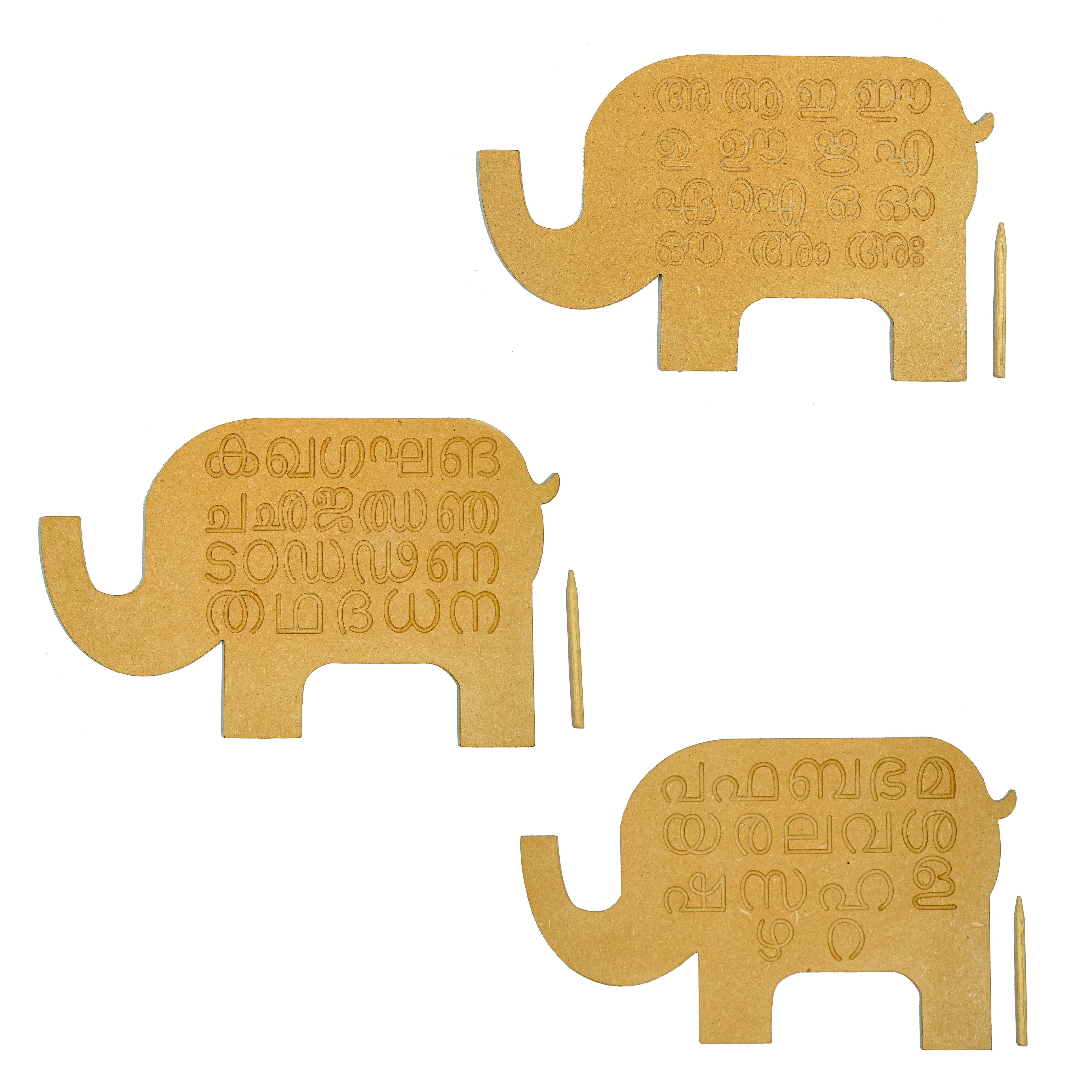 Malayalam Consonants and Vowels Learning and Tracing boards for Kids,