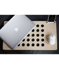 American-Elm Slim Handmade Personalized Craft Wooden, Design Laptop & Mobile Stand