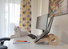 Wood laptop stand