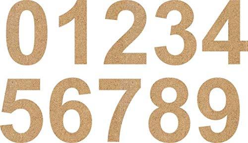 wooden numbers for kids 0-9 numbers cutouts for decoration