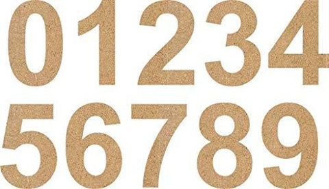 wooden numbers for kids 0-9 numbers cutouts for decoration