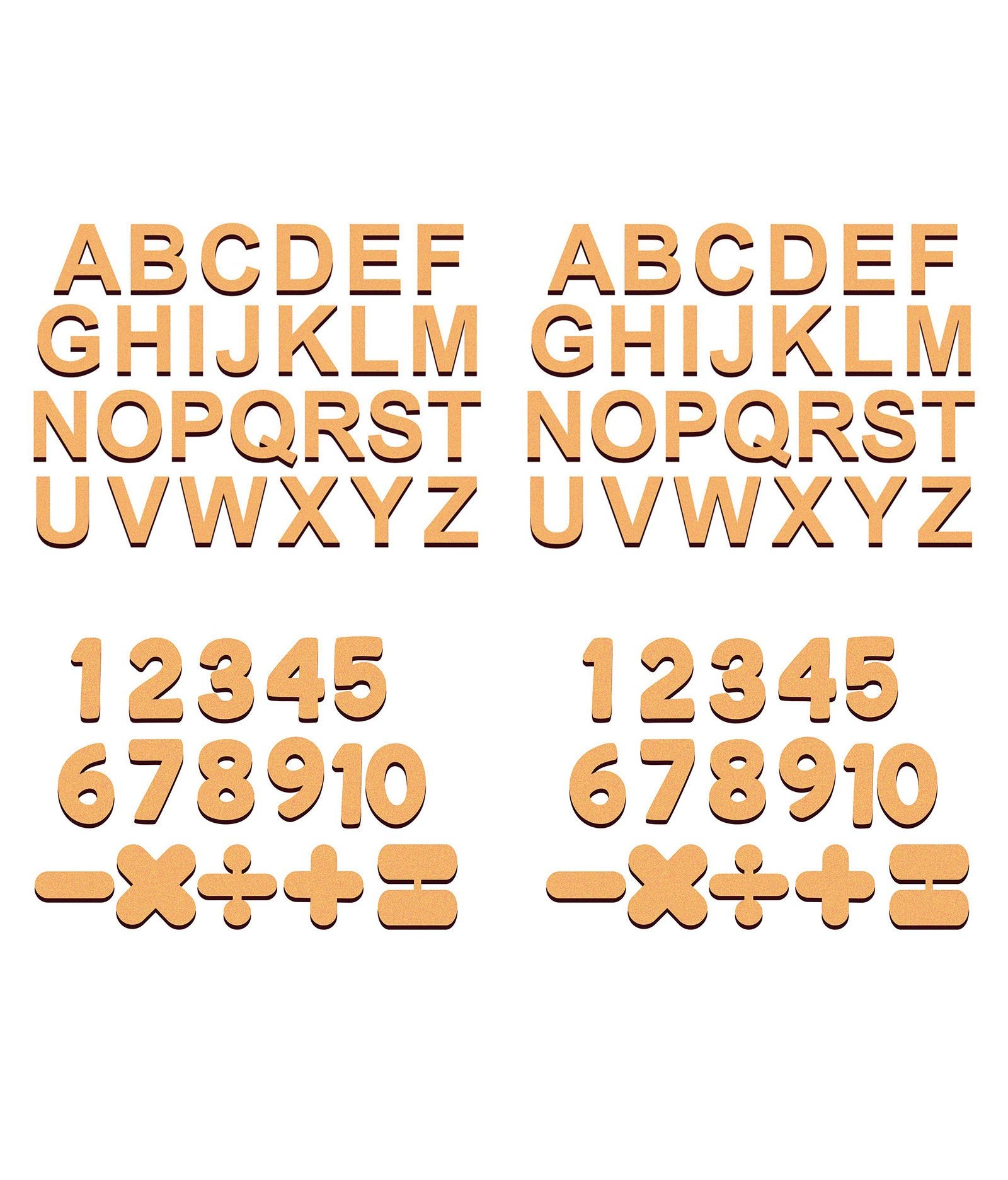 english alphabet wooden cutout
