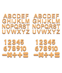 english alphabet wooden cutout