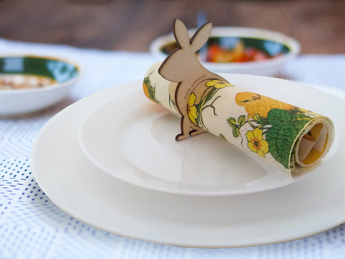 wooden napkin stand