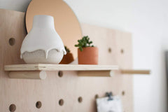American-Elm Display Birch Plywood Pegboard for Shelving/Display Unit/Shop Display/Wall Shelves (60x46 cm)