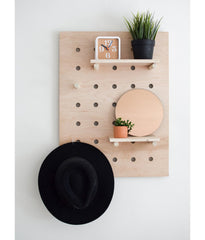 American-Elm Display Birch Plywood Pegboard for Shelving/Display Unit/Shop Display/Wall Shelves (60x46 cm)