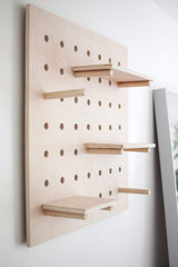 American-Elm Display Birch Plywood Pegboard for Shelving/Display Unit/Shop Display/Wall Shelves (60x60 cm)