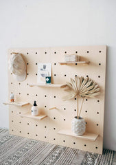 American-Elm Display Birch Plywood Pegboard for Shelving/Display Unit/Shop Display/Wall Shelves (90x50 cm)