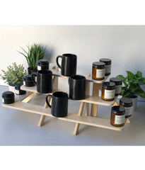 American-Elm 3 Layer Coner Racks and Shelves, Wooden Racks for Plant Stand