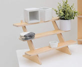 American-Elm Curved 3 Layer Steight, Wooden ,Books & Shoes Racks and shelves