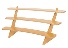 American-Elm Detachable Multipurpose Curved 3 Tiered Storage Shelf, Wooden Racks for Plant Stand
