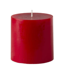 American-Elm 3 pcs Unscented 2x2 Inch Red Round Pillar Candle, Hand Poured Premium Wax Candles for Home Décor