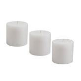 American-Elm 3 pcs Unscented 2x2 Inch White Round Pillar Candle, Hand Poured Premium Wax Candles for Home Decor