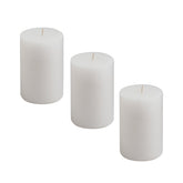 American-Elm 3 pcs Unscented 2x3 Inch White Round Pillar Candle, Hand Poured Premium Wax Candles for Home Decor