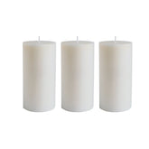 American-Elm 3 pcs Unscented 2x4 Inch White Round Pillar Candle, Hand Poured Premium Wax Candles for Home Decor