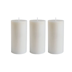 American-Elm 3 pcs Unscented 2x4 Inch White Round Pillar Candle, Hand Poured Premium Wax Candles for Home Decor