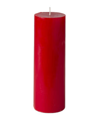 American-Elm 3 pcs Unscented 2x6 Inch Red Round Pillar Candle, Hand Poured Premium Wax Candles for Home Décor
