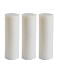 American-Elm 3 pcs Unscented 2x6 Inch White Round Pillar Candle, Hand Poured Premium Wax Candles for Home Decor