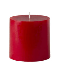 American-Elm 3 pcs Unscented 3x3 Inch Red Round Pillar Candle, Premium Wax Candles for Home Decor