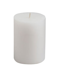 American-Elm 3 pcs Unscented 3x4 Inch White Round Pillar Candle, Premium Wax Candles for Home Decor