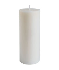 American-Elm Pack of 3 Unscented 4x10 Inch White Round Pillar Candle, Hand Poured Premium Wax Candles for Home Decor