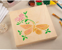 AmericanElm Pack of 6 Wooden Canvas Wood panel Painting (8 x 8 x 0.8 Inches) Panel Boards for Indoor and Outdoor Painting, Drawing, Wooden Canvas for Arts and Crafts