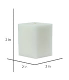 American-Elm 3 pcs Unscented 2x2x2 Inch White Square Pillar Candle, Hand Poured Premium Wax Candles for Home Decor