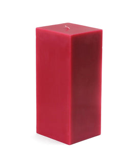 American-Elm 3 pcs Unscented 3x3x5 Inch Red Square Pillar Candle, Premium Wax Candles for Home Decor