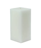 American-Elm 3 pcs Unscented 3x3x5 Inch White Square Pillar Candle, Premium Wax Candles for Home Decor