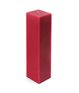 American-Elm 3 pcs Unscented 3x3x8 Inch Red Square Pillar Candle, Premium Wax Candles for Home Decor