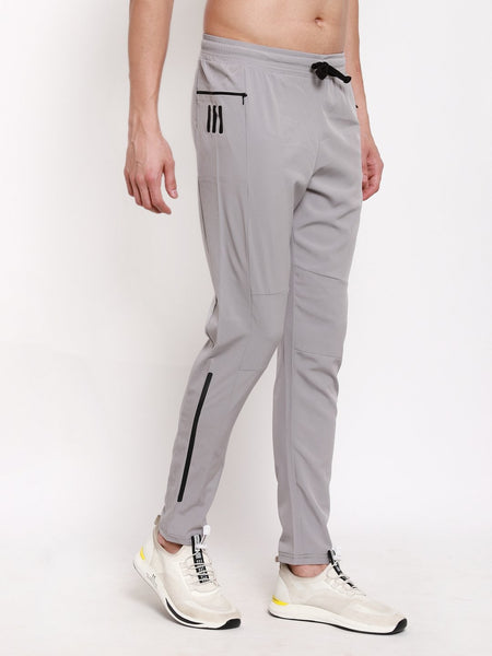 Trackpants: Shop Men Light Grey Polyester Trackpants