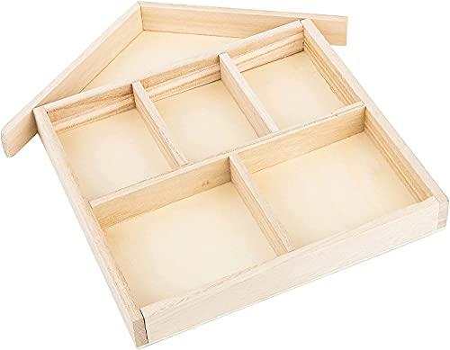 unfinished wooden craft trays